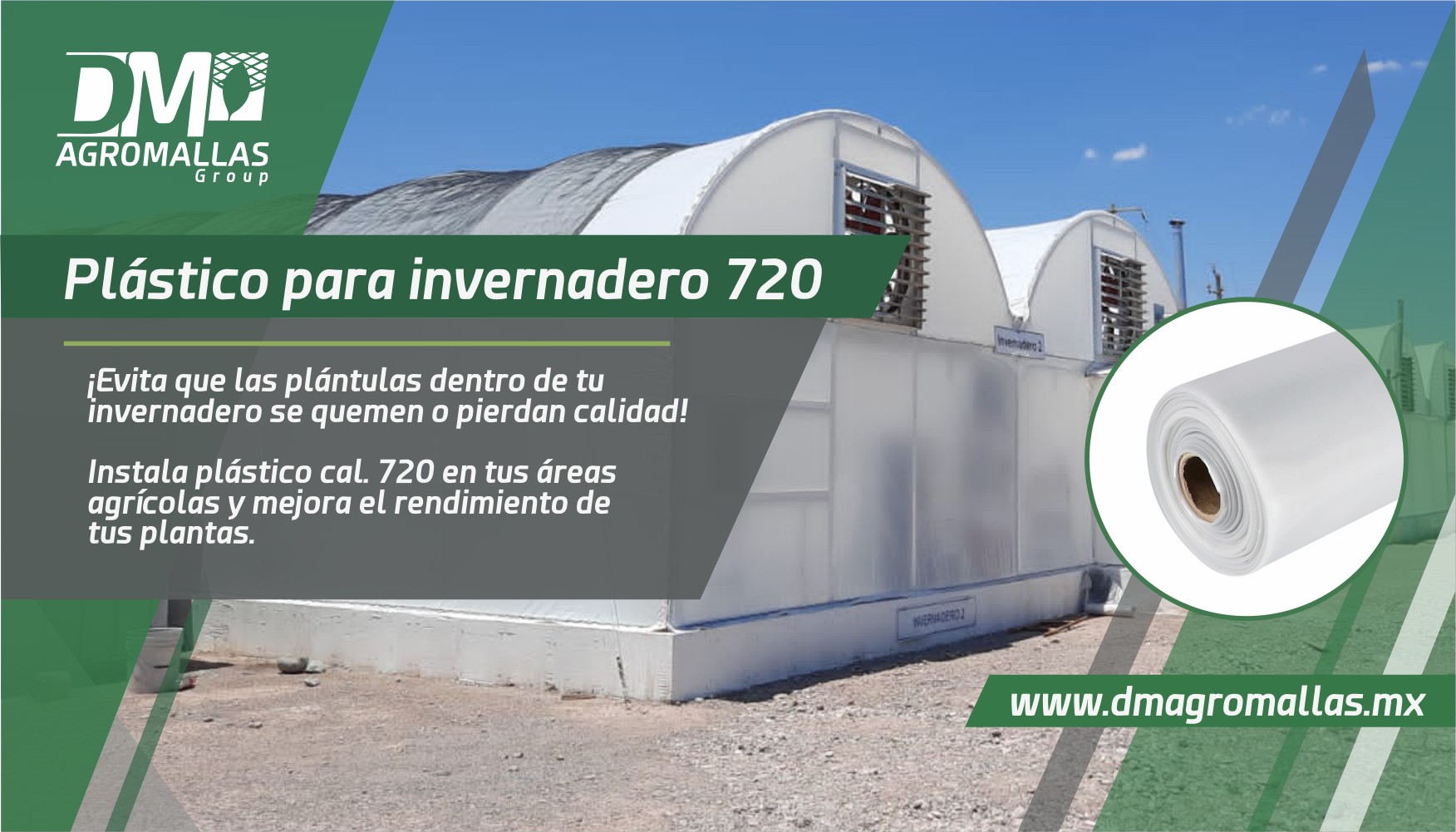 Ventajas de utilizar plástico para invernadero Cal. 720 - DM Tecnologías